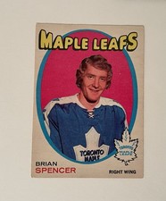 1971-72 O-Pee-Chee Brian Spencer Rookie VG-EX #198 Toronto Maple Leafs NHL Card. rookie card picture