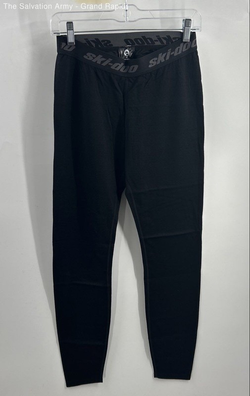 Ski-Doo BRP Womens Black Merino Wool Blend Long Johns Base Layer Bottom Sz Small