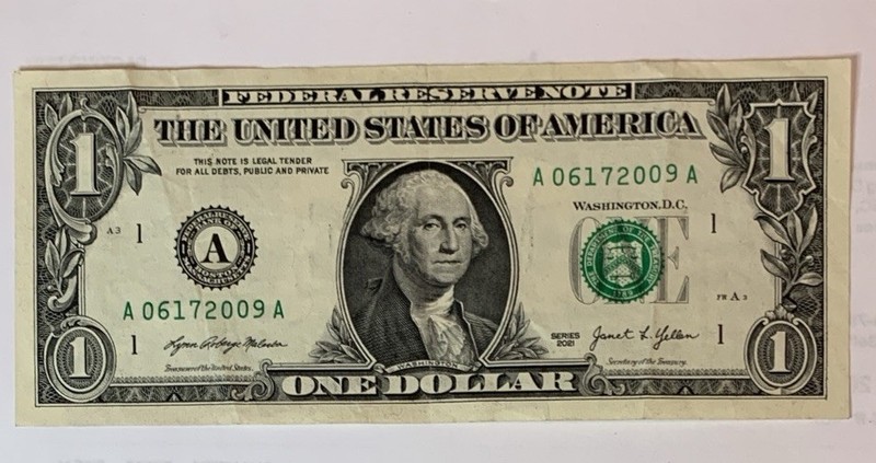 BIRTHDAY/ANNIVERSARY $1.00 CURRENCY Note 06-17-2009