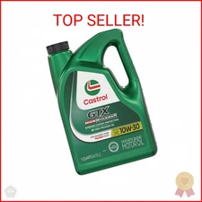 Castrol GTX High Mileage 10W-30 Synthetic Blend Motor Oil, 5 Quarts