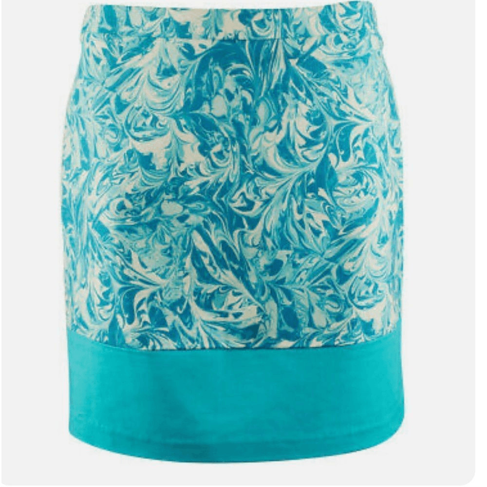Michael Michael Kors turquoise patterned lined sk… - image 2