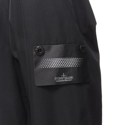 STONE ISLAND Shadow Project black technical nylon logo patch