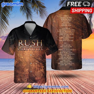 Rush Band Chronicles Short Sleeve Hawaiian Shirt