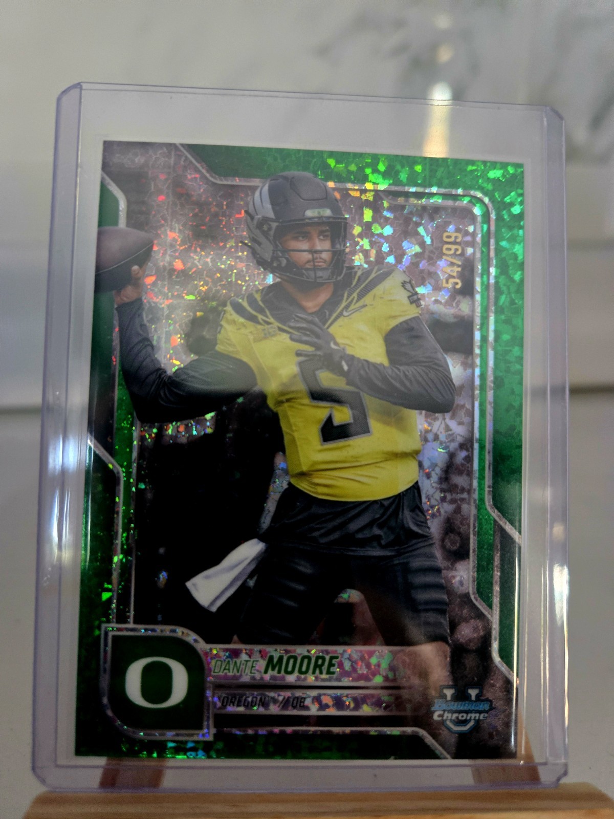 2025 Bowman University Chrome Dante Moore #137 #54/99 Card Green Color Match