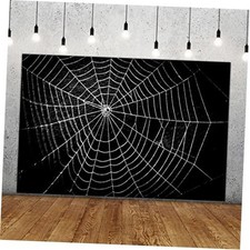 Halloween Spider Web Photography Backdrop Banner Party Decorations 5x3ft
