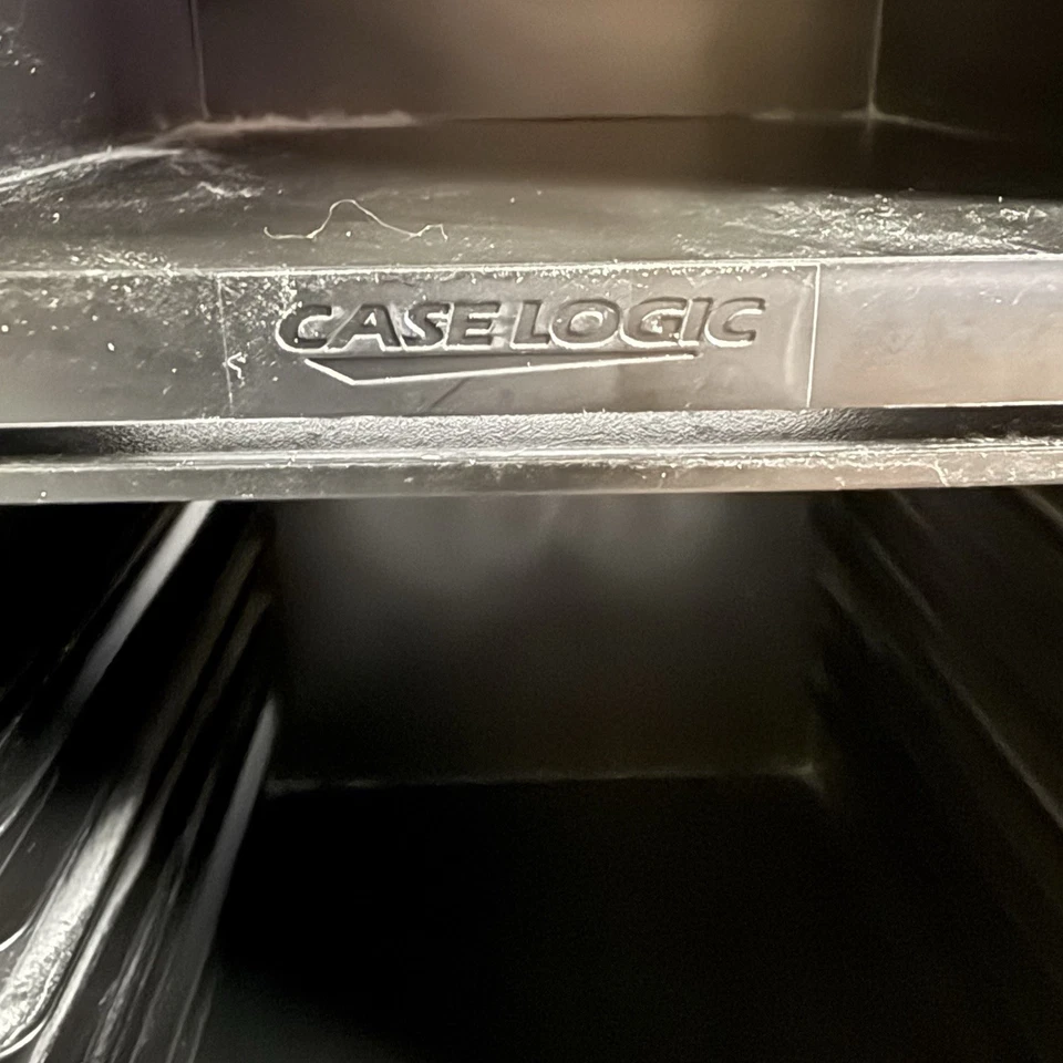 (2) Vintage Case Logic 30 CD Storage Box Organizer Stack or Wall Mount Black - Image 3 of 4