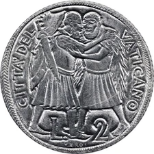 Vatican City - 2 Lire - 1975 - Unc - Reconciliation