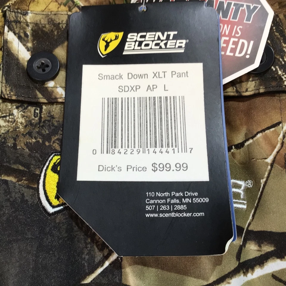 Scent Blocker Smack Down XLT Pants L Camo Polyester Hunting Gear - Image 4 of 4