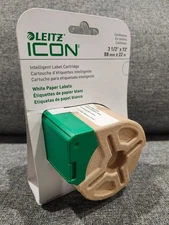 Leitz Icon Continuous White Paper Labels 3.5" x 72' (88 mm x 22 m) 70030001