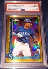2025 Topps Chrome Julio Rodriguez Gold Refractor/50 PSA 10 - Pop 1