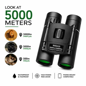 900x25 HD Military Zoom Powerful Binoculars Day/Low Night Optics Hunting & Case
