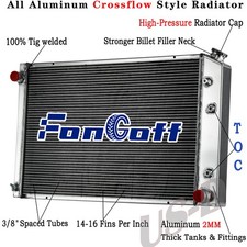 3 Row Aluminum Radiator Fit 1973-1991 Chevy Ck 10 20 30 Gmc Jimmy 5.7l At Cc716