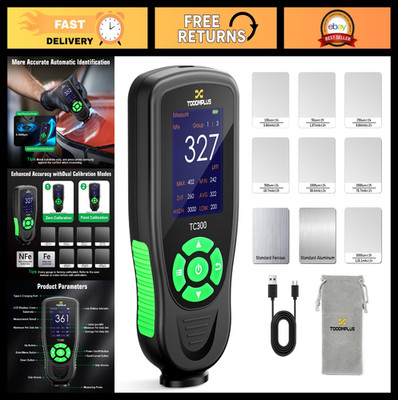 Digital Paint Thickness Gauge for Cars, 3000μm Depth Detector, High Resolution &