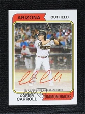 2023 Heritage Real One Special Edition Red Ink /74 Corbin Carroll Rookie Auto RC