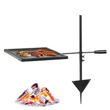 Grillrost Mobiler Lagerfeuergrill Einstellabr Camping Schwarz Stahl Rost Grill