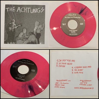 THE ACHTUNGS 7  Pink Vinyl 100-Johnny Ekman Sick Thoughts Spits Liquids Reatards