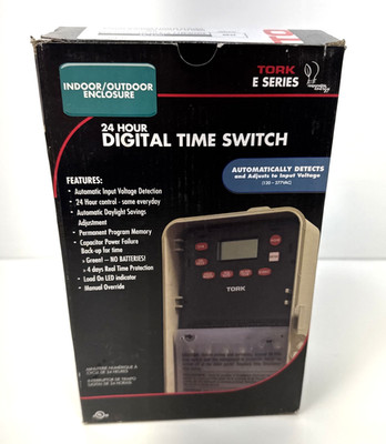 Nsi Tork E103b Electronic Timer, 24 Hr, Dpst New (Open Box)