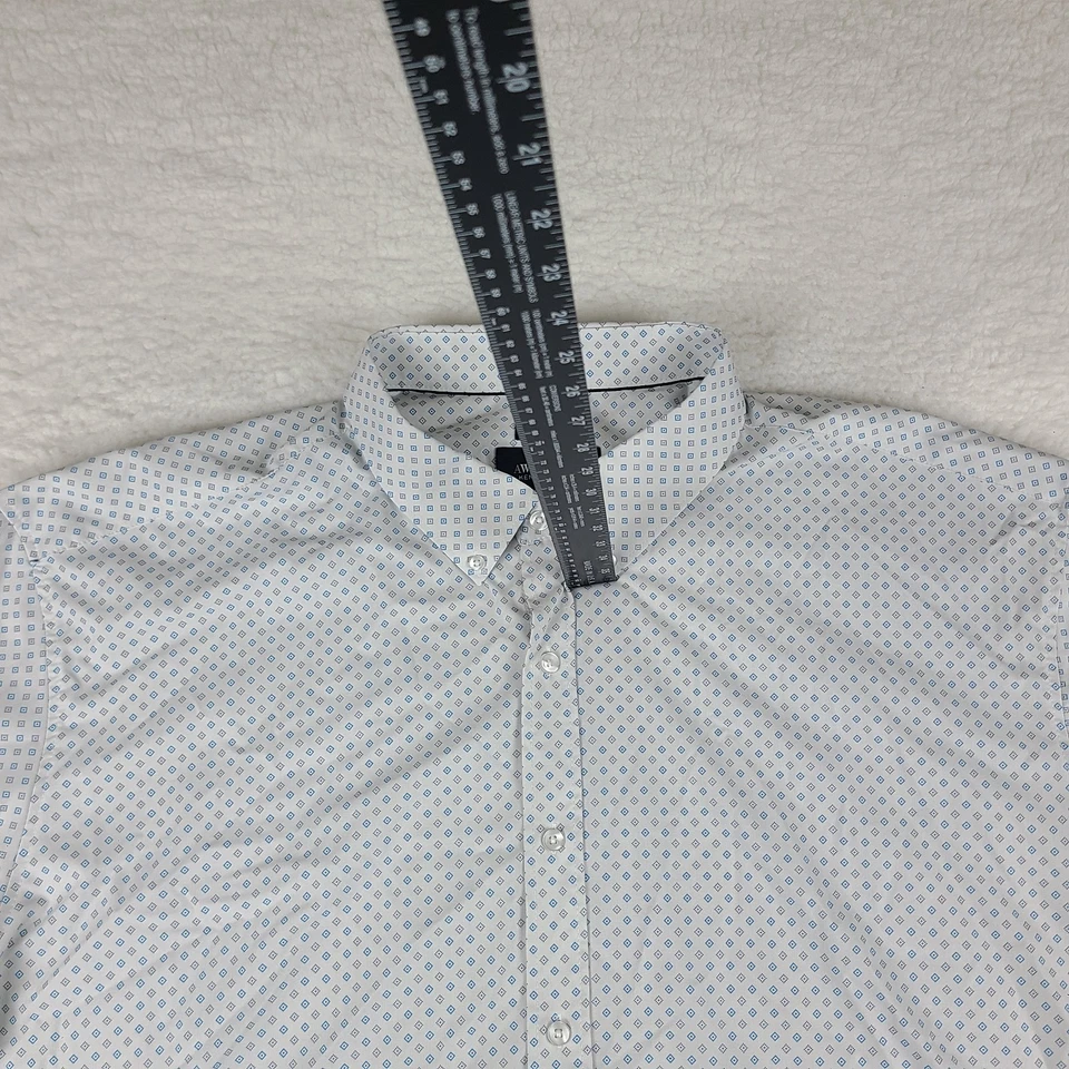 Kenneth Cole Shirt Mens 3X Blue Slim Fit Casual Awearness Button Up Short Sleeve - Image 2 of 4