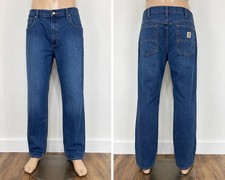 Carhartt Relaxed Fit Jeans Men  s 38x34 Blue Straight Leg Denim Work Pants