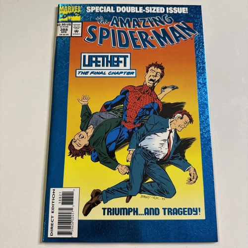 Amazing Spider-Man # 388 - Blue Embossed Foil Cover | VF/NM | Marvel Comics 1994