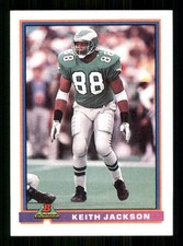 1991 Bowman #396 Keith Jackson Philadelphia Eagles 59154