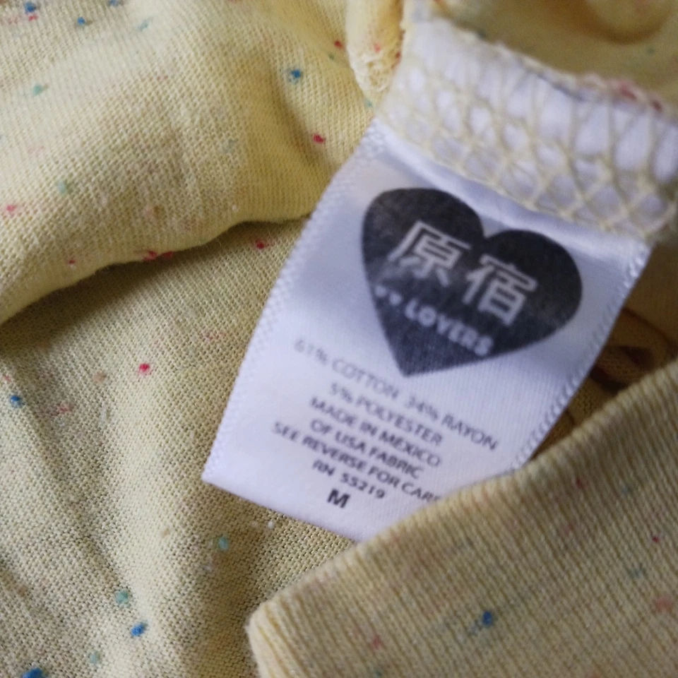 Harajuku Lovers Yellow Strapless Top Circus sz M Theme Gwen Stefani - Image 2 of 4