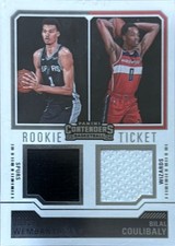 2023 PANINI CONTENDERS ROOKIE TICKET DUAL SWATCHES#7 WEMBANYAMA / COULIBALY