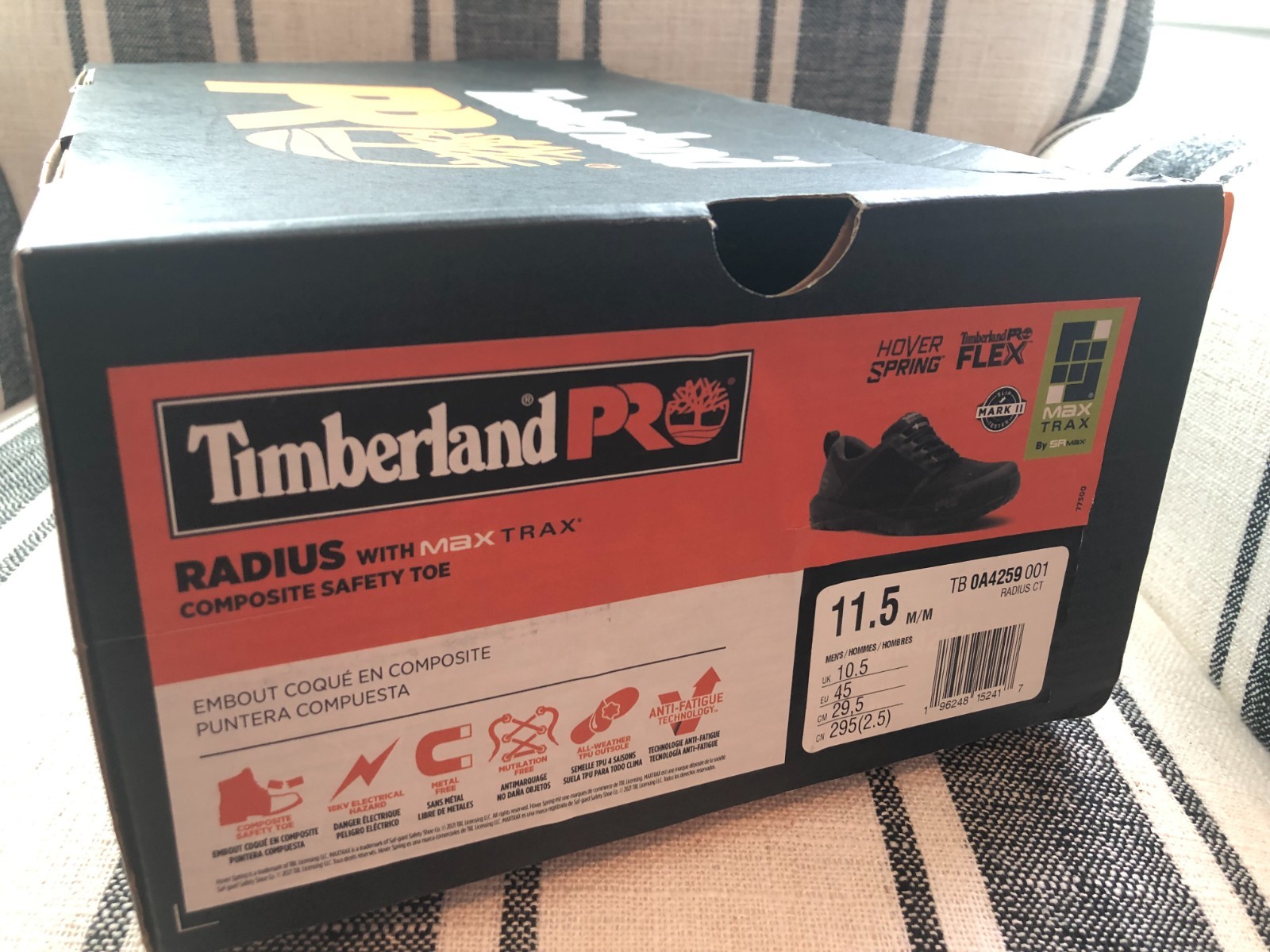 Timberland PRO RADIUS TB0A4259001 Men's NEW Work Sneaker Black Comp. Toe 11.5