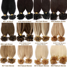 Premium Keratin Pre Bonded 100 Real Remy Human Hair Extensions Nail U Tip 300S