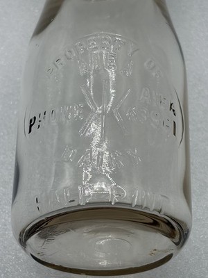 Property of  Aiea Dairy Hawaii Half Pint Milk Bottle