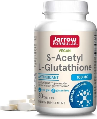 JARROW FORMULAS, S-ACETYL L-GLUTATHIONE Antioxidant 60 Tabletten SUPER PREIS - Bild 1 von 4