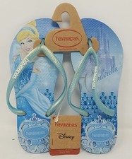 NWT Havaianas Disney Cinderella Kids Flip Flops Girls Size 3/4Y
