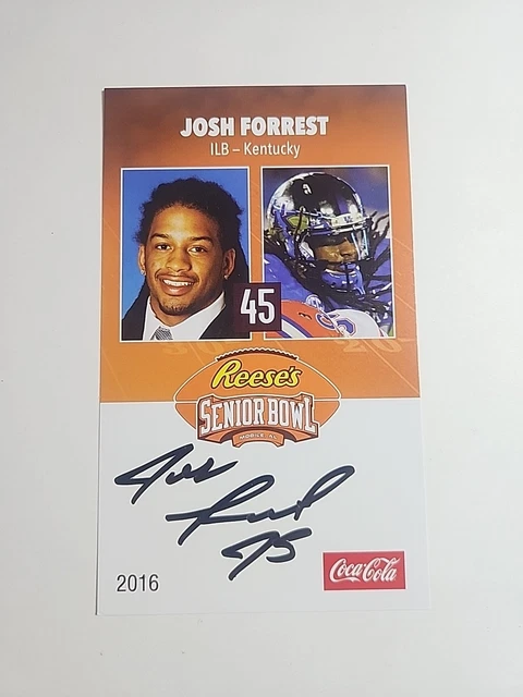2016 Josh Forrest signierte Senior Bowl Rookie Karte... Rams