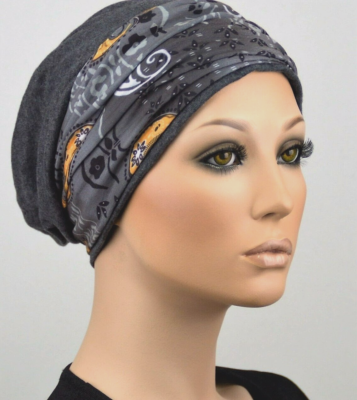 Damen Stirnband Aus Bambus & Chiffon - Elastisch, Vorgebunden, Für Chemotherapie & Haarausfall, Als Kopfbedeckung & Schal