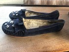 Marc By Marc Jacobs Dark Blue Suede Fur Lined Moccasins Size 40 Heart Studs  — photo 2