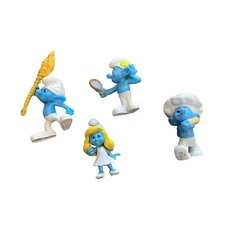 Smurf Vanity Smurfette Baker Clumsy Lot Toy Action Figures 3” Tall