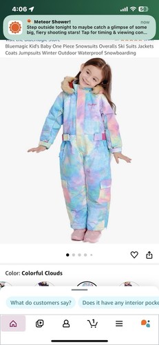 Blue Magic Tie Dye Hooded Snow Suit Girl's Size 130 cm - Picture 11 of 18