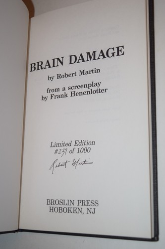 Brain Damage 1988 Hardcover-Buch signiert von Robert Martin limitierte Auflage. 239 von 1000 - Bild 10 von 10