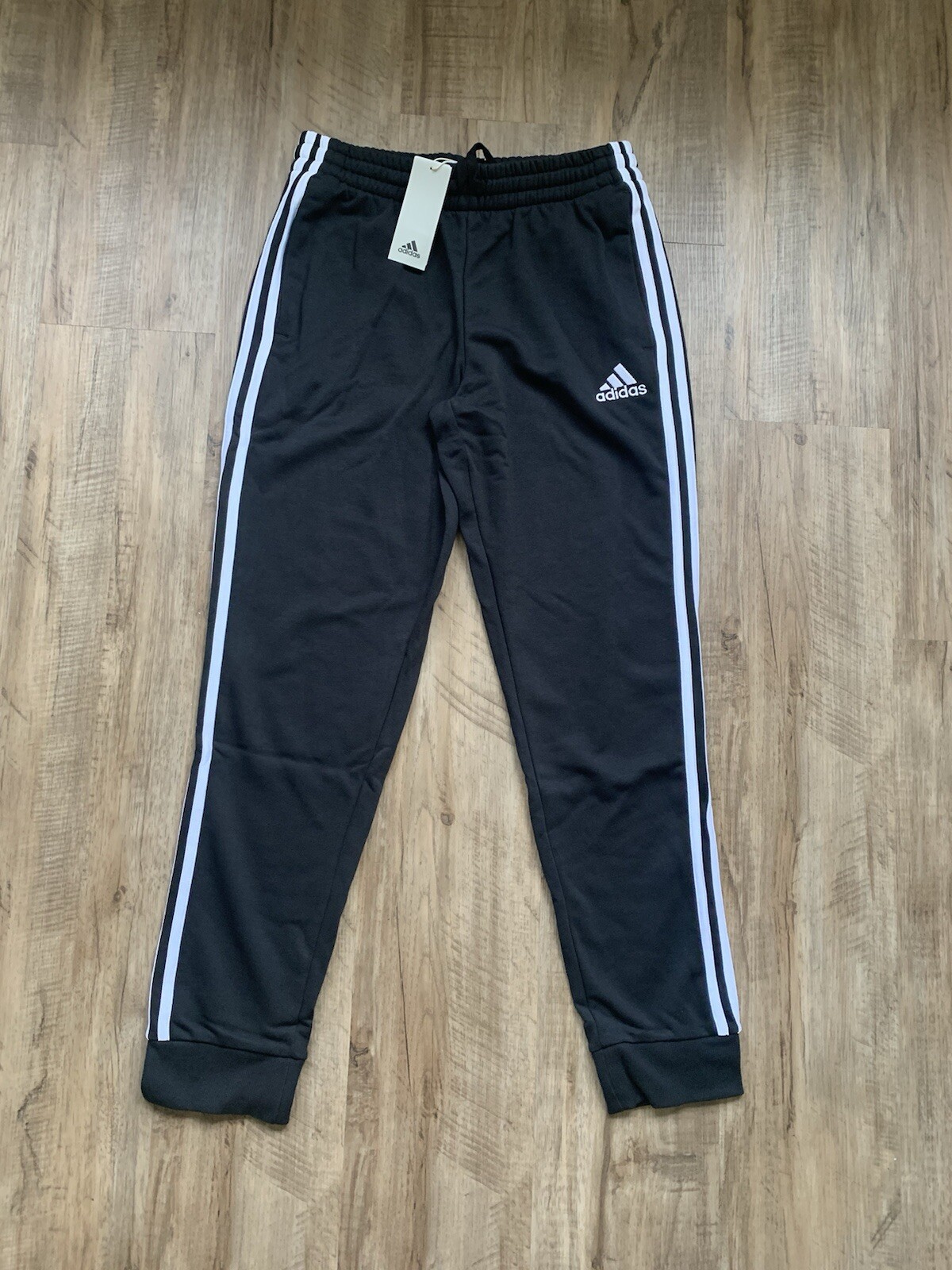 Adidas Essentials French Terry Tapered Cuff 3-Stripe Pants Men