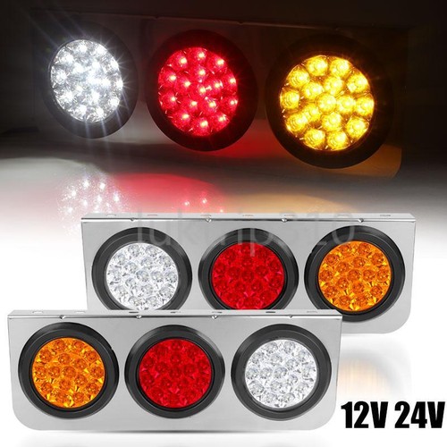 2x 48 LED LED Camión Remolque Parada Girar Luces de Freno Traseras Luz de Inversión Funcionamiento - Imagen 4 de 11