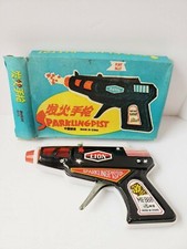 Lion Sparkling Pistol Tin Toy Guns Set of 2 MCM Atomic Sci Fi Space Works VTG