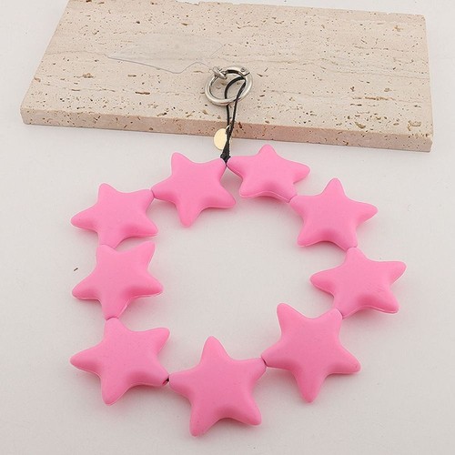 Cute Stars Phone Lanyard Bright Color Silicone Phone Chain Bag/Key/Car Decor - 第 1/9 張圖片