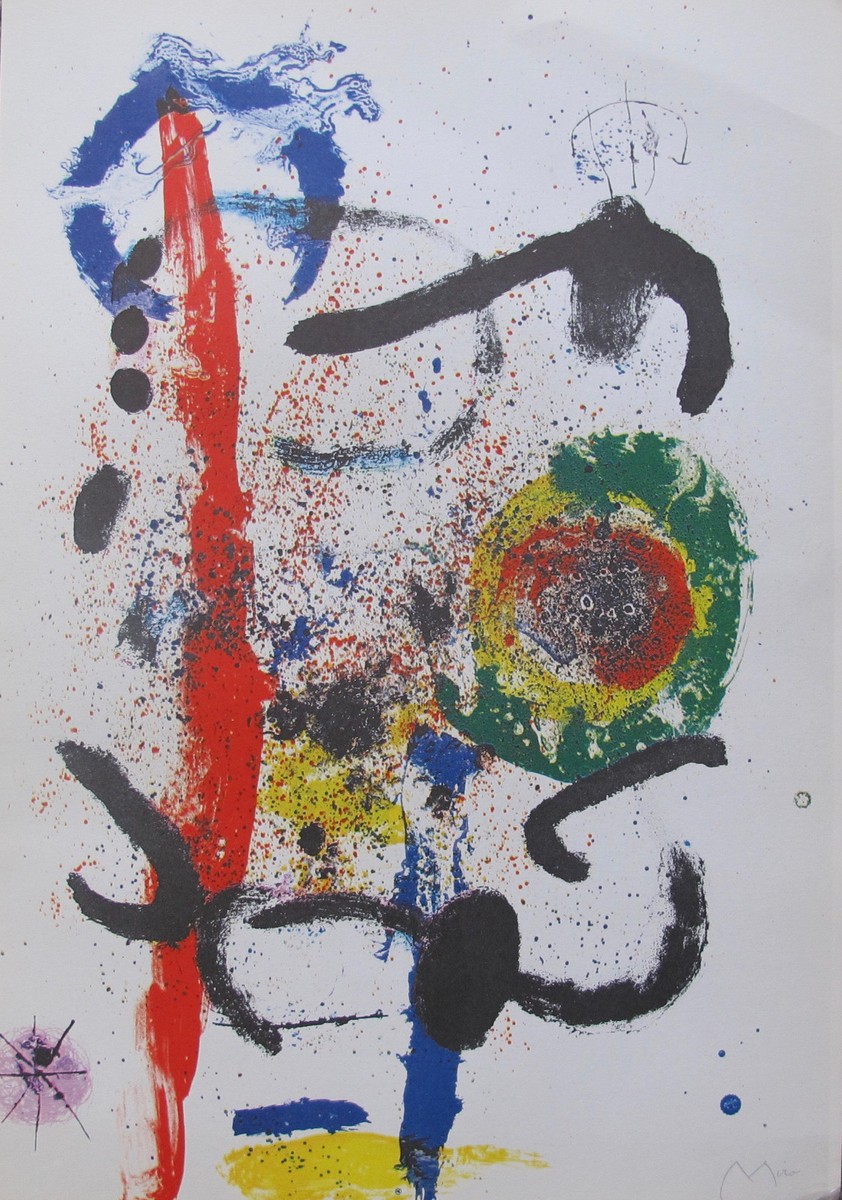 Joan Miro LA CASCADA Facsimile Signed Limited Edition Lithograph