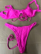 Women's Two Piece Pink Swimsuit Bikini L