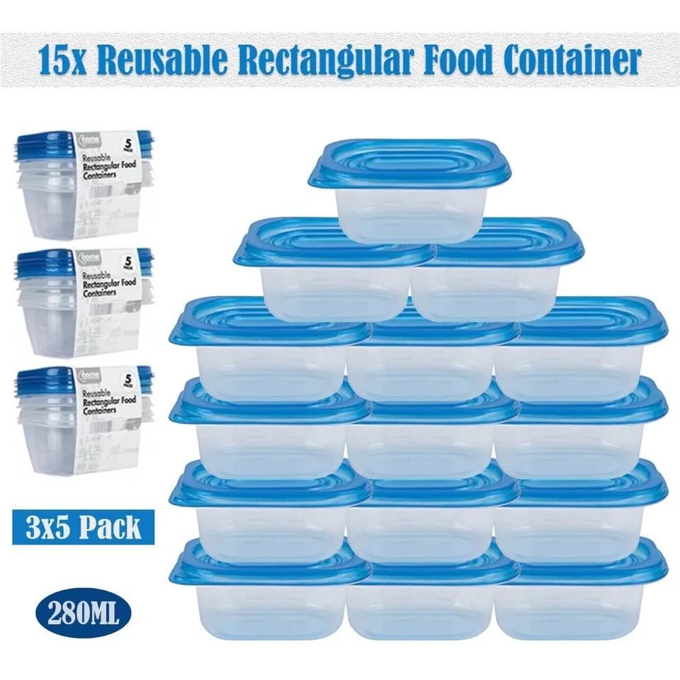 Contenedor de comida de plástico reutilizable cocina almacenamiento organizador mesa tapa bocadillo 280 ml Foto 3 de 4