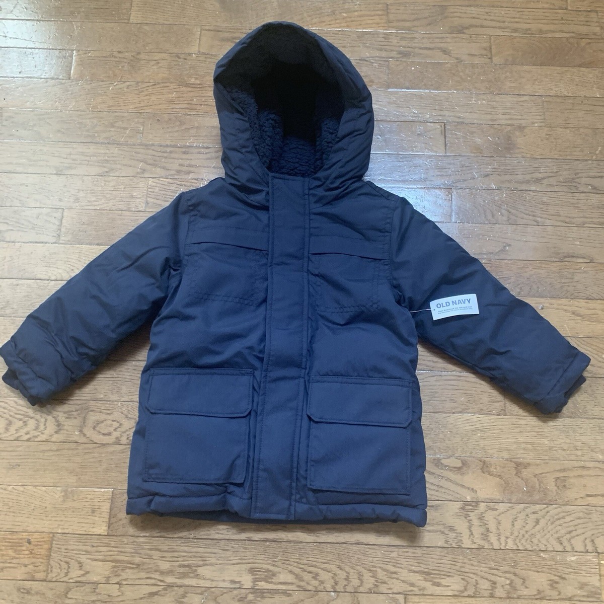 Old Navy Unisex Hooded Zip-Front Water-Resistant Jacket for Toddler 4T NEW!!