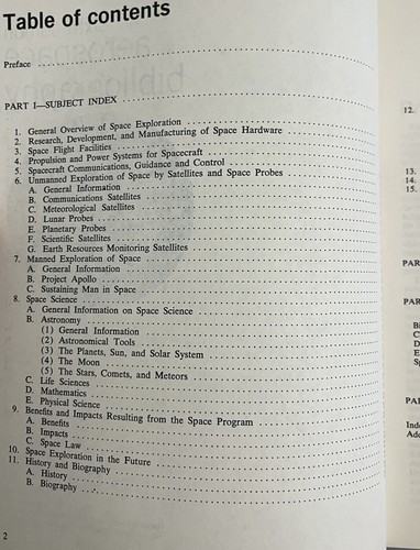 NASA Space Program Aerospace Bibliography Book Sixth Edition 1973 - Picture 3 of 6