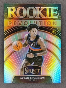 2023-24 Panini Select AUSAR THOMPSON Rookie Revolution Silver Prizm #12 Pistons