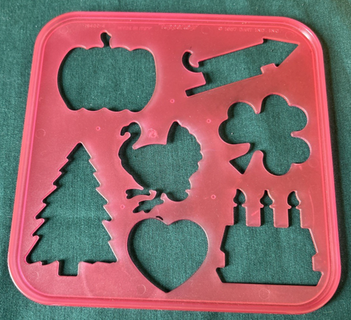 Vintage Tupperware Tuppertoys Stencils Art Set With 8 Stencils & Hard Case Box - Picture 5 of 14