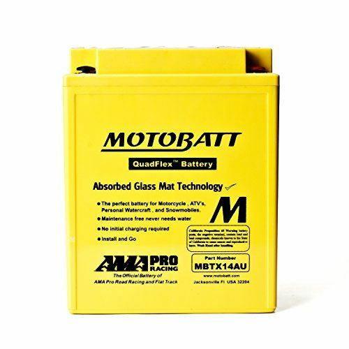Motobatt MBTX14AU AGM Motorcycle Battery for Kawasaki GPZ 900 R 91-98 - Bild 3 von 7